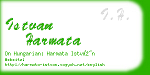 istvan harmata business card